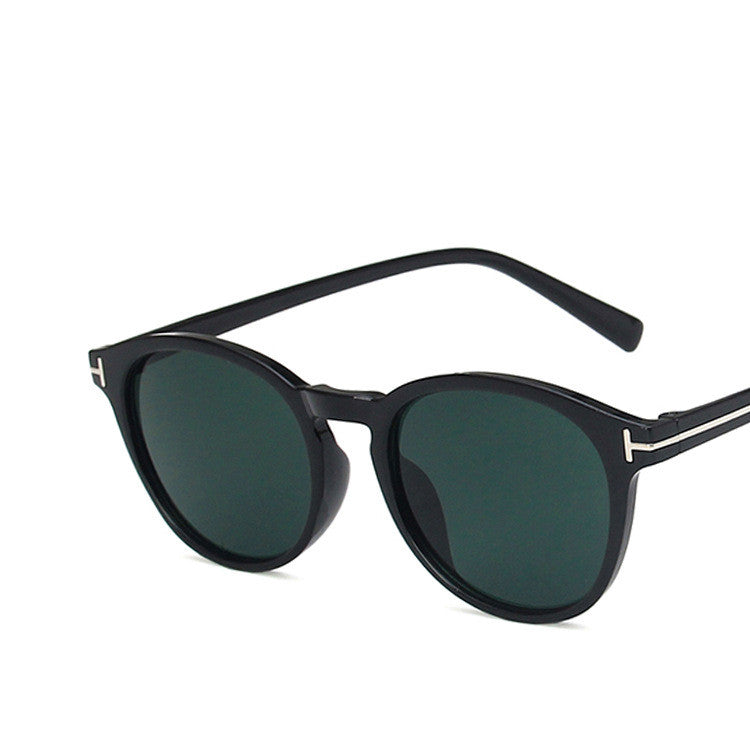 T-shaped round sunglasses men