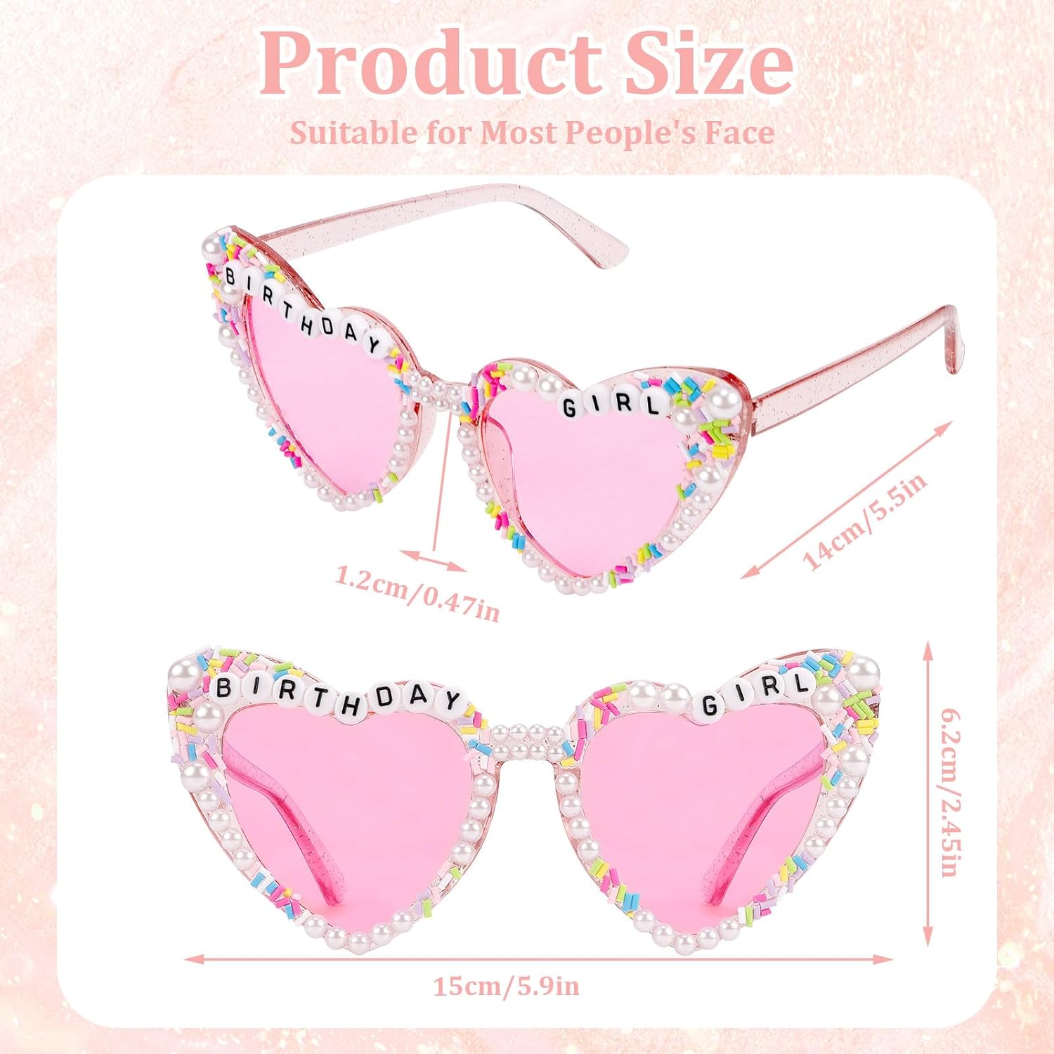 Birthday Glasses for Girls Women