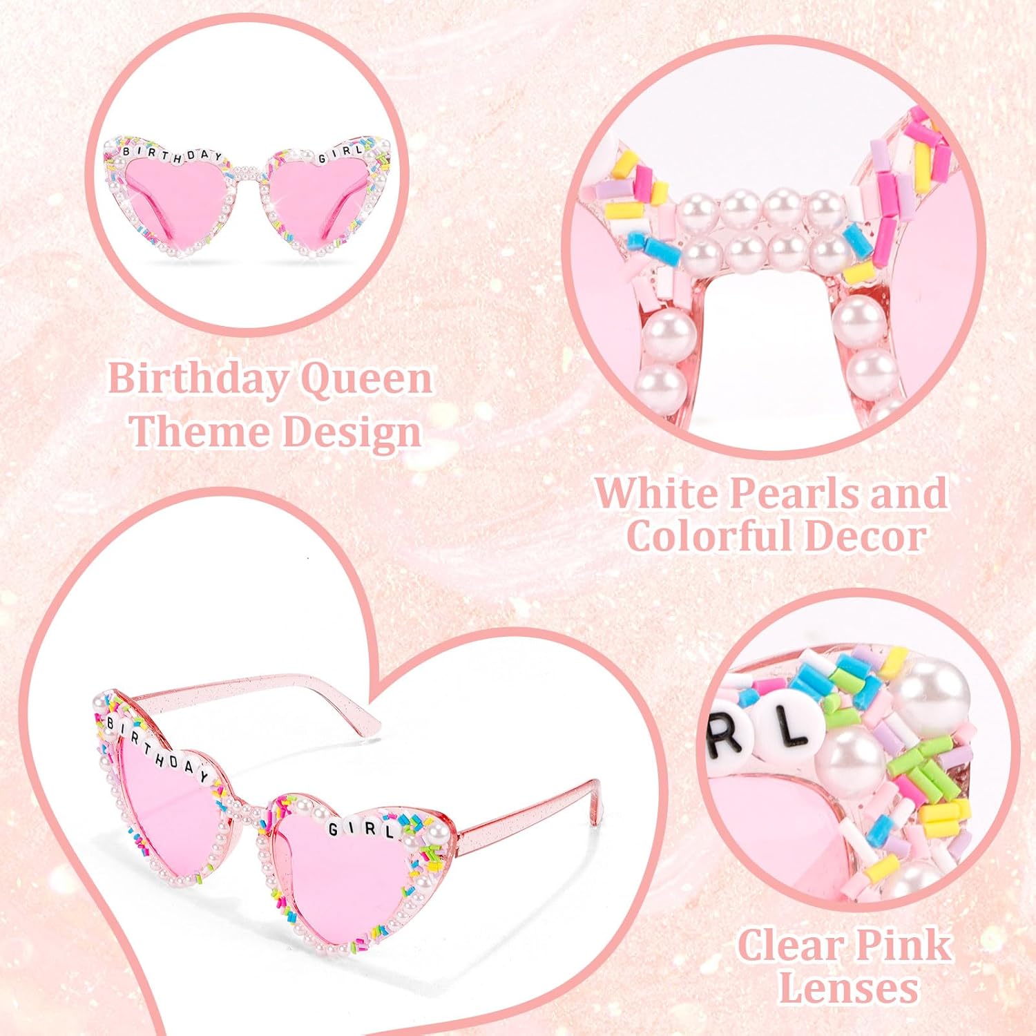 Birthday Glasses for Girls Women