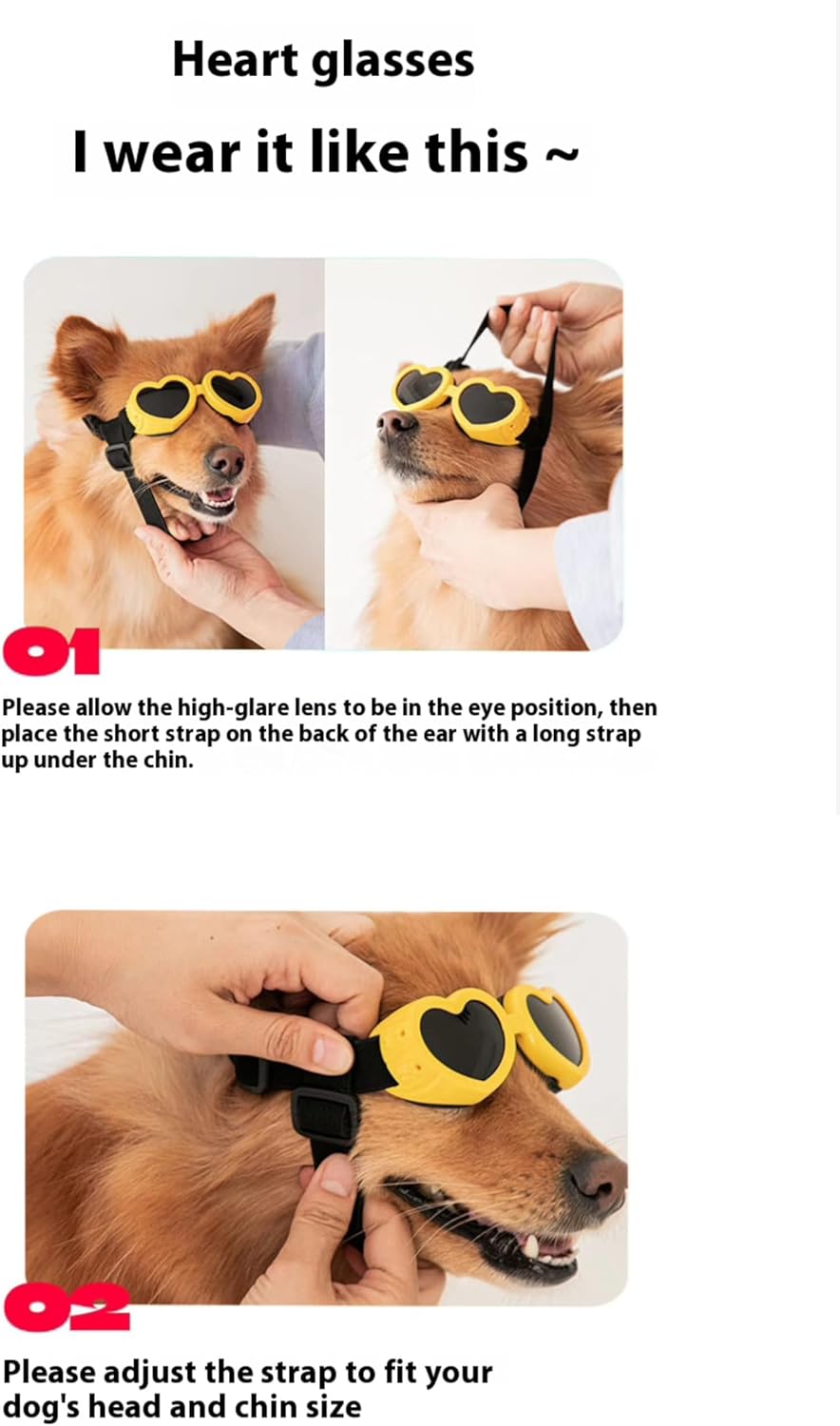 Small Dog Sunglasses UV Protection Goggles Eye Wear Protection