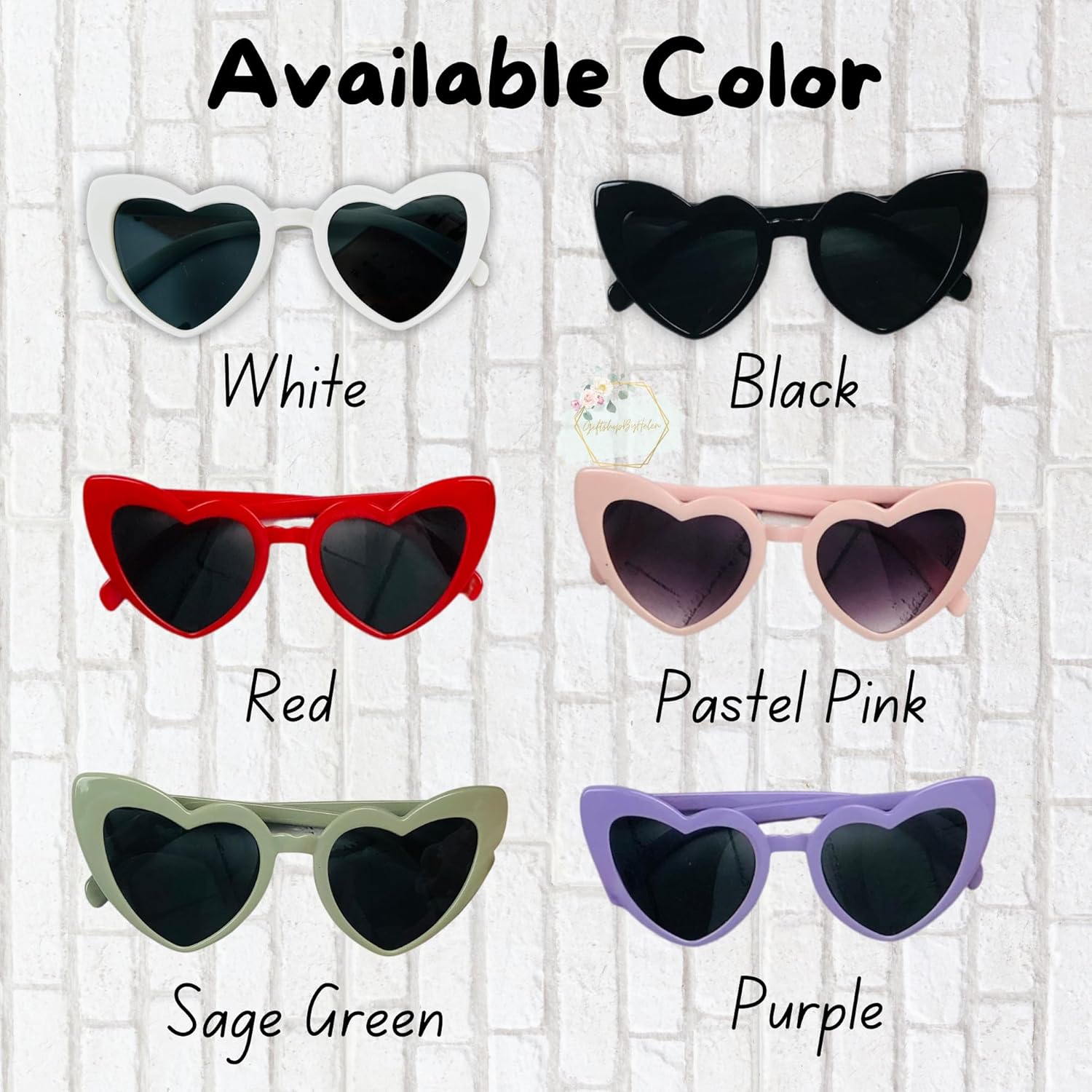 Personalized Text Lens, Heart Shaped Sunglasses