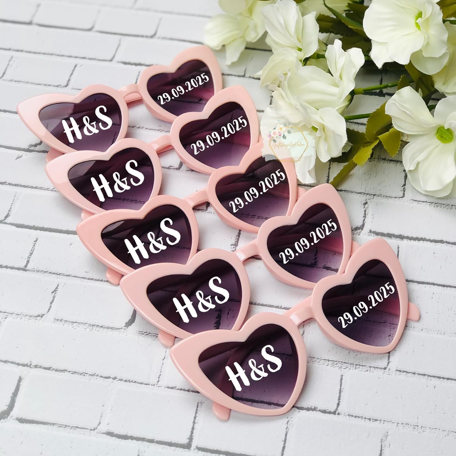 Personalized Text Lens, Heart Shaped Sunglasses